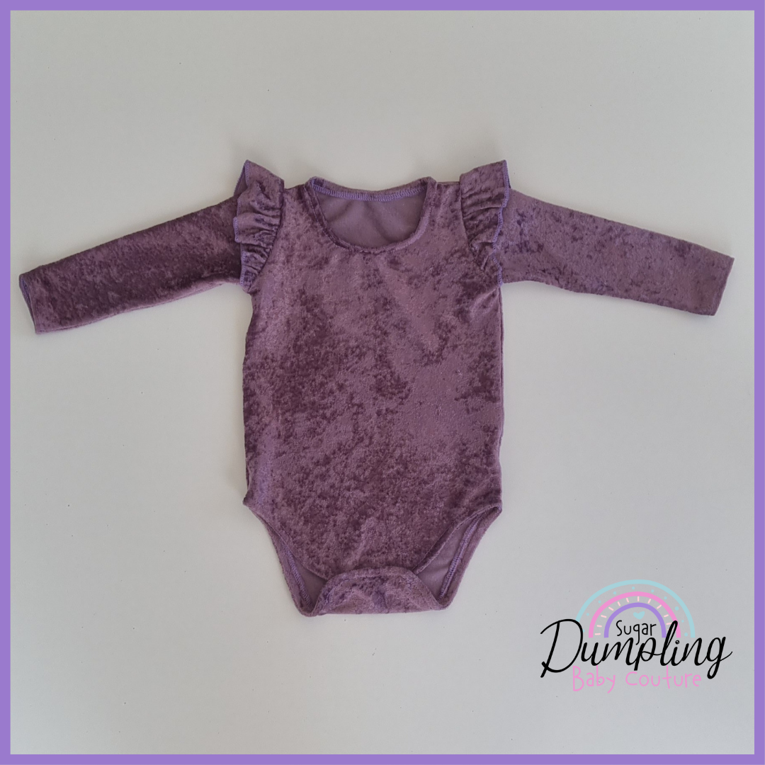 Velour Flutter Rompers