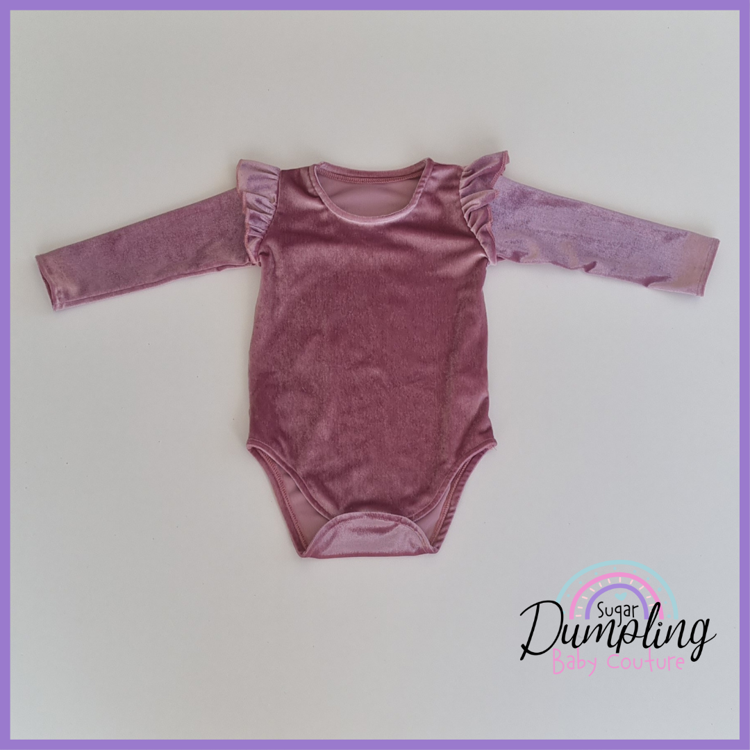 Velour Flutter Rompers