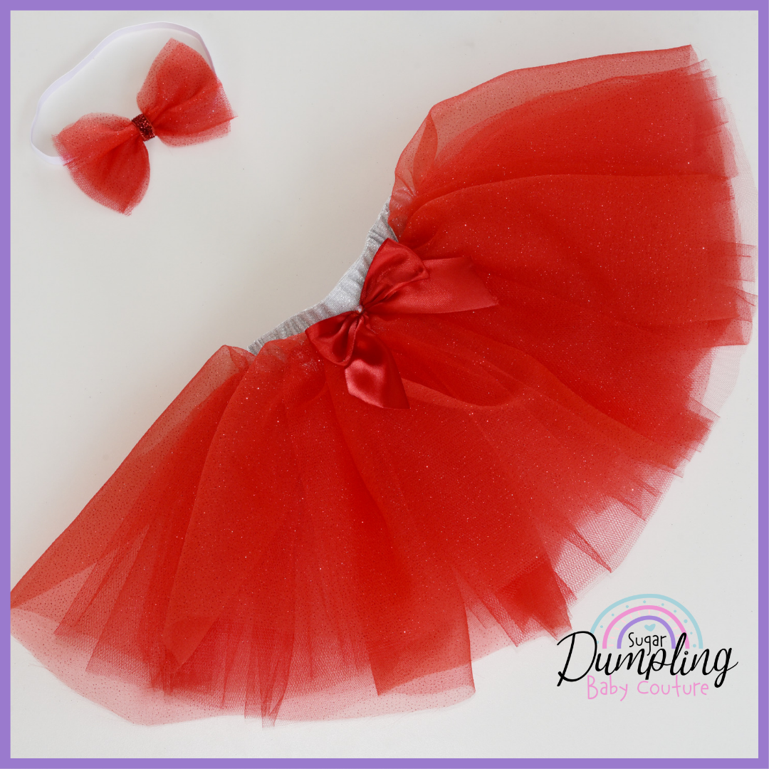 Red Glitter Tutu & Headband
