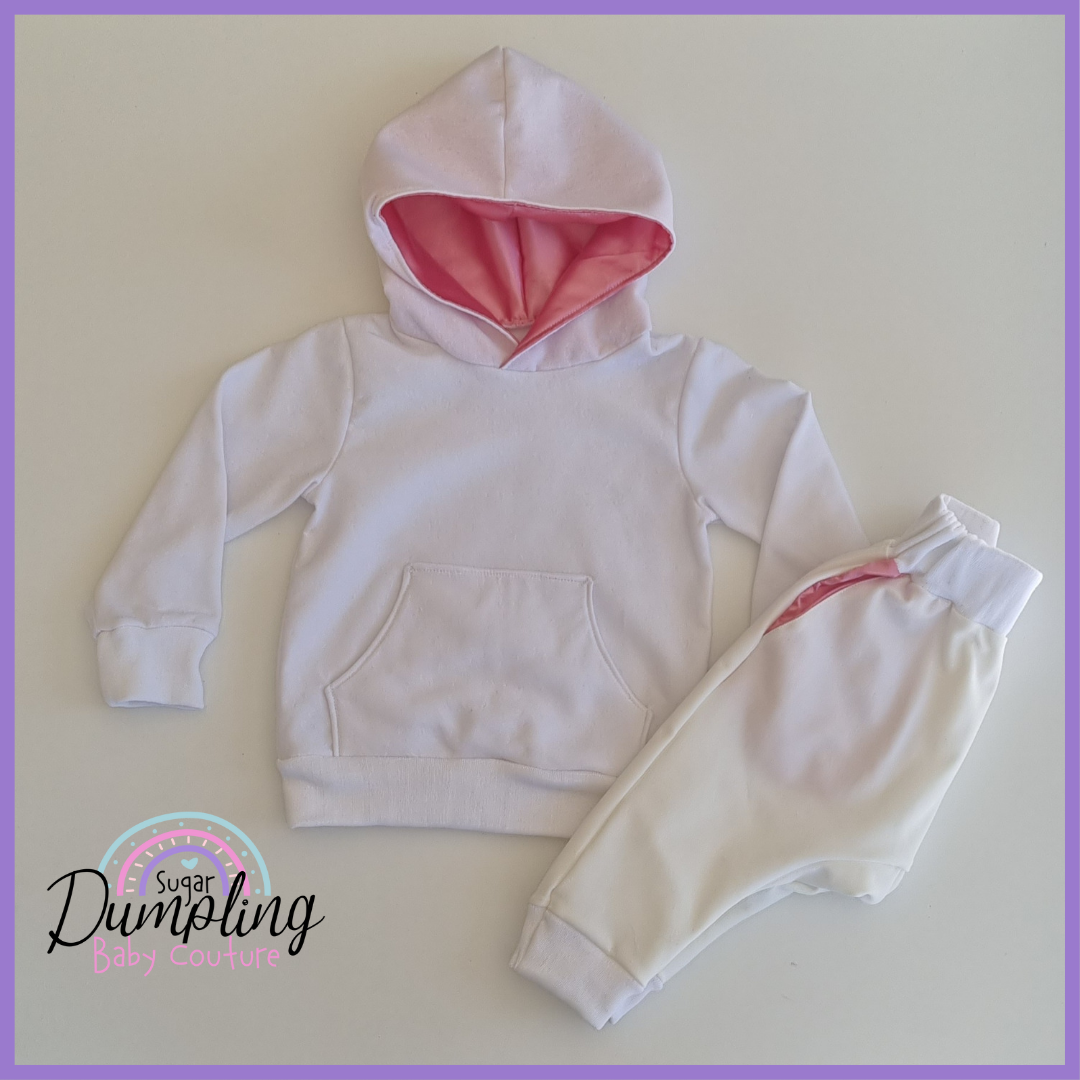 Pink & White Hoody & Pants
