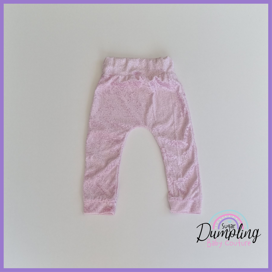 Baby Pink Velvet Leggings