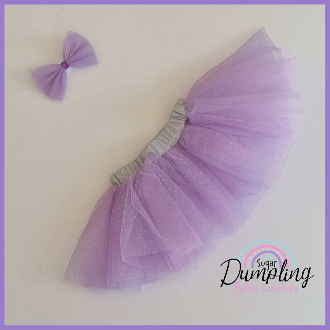 Lilac Glitter Tutu & Headband