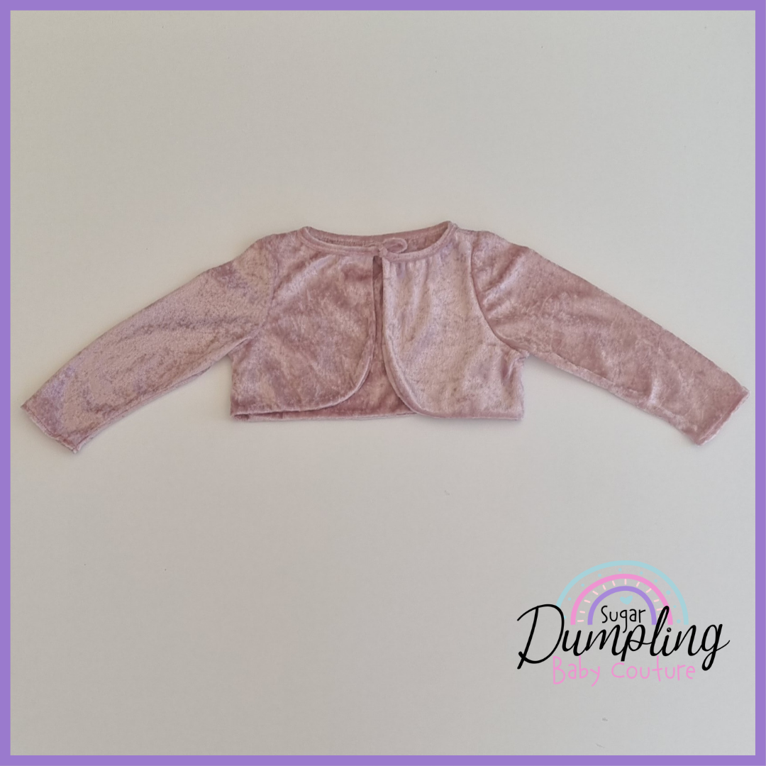 Dusty Pink Velvet Bolero