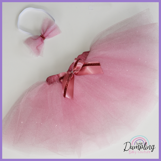 Pink Glitter Tutu & Headband
