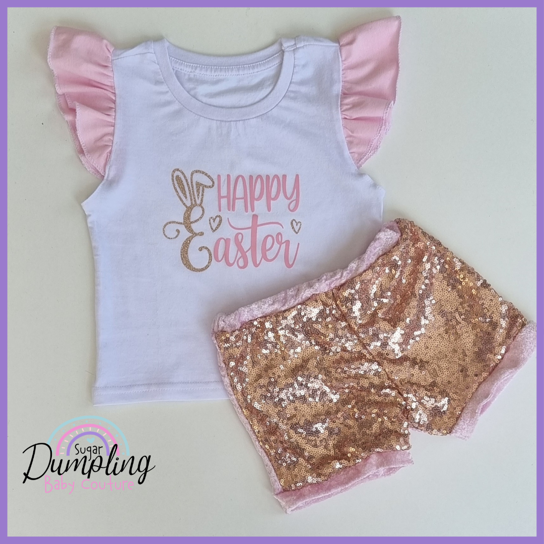 Happy Easter Top & Shorts set