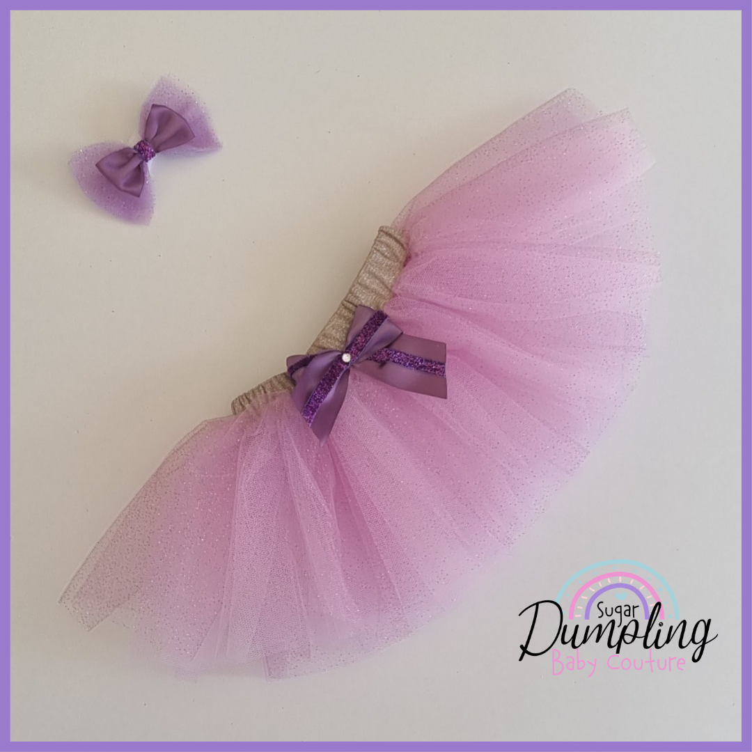 Purple Glitter Tutu & Headband