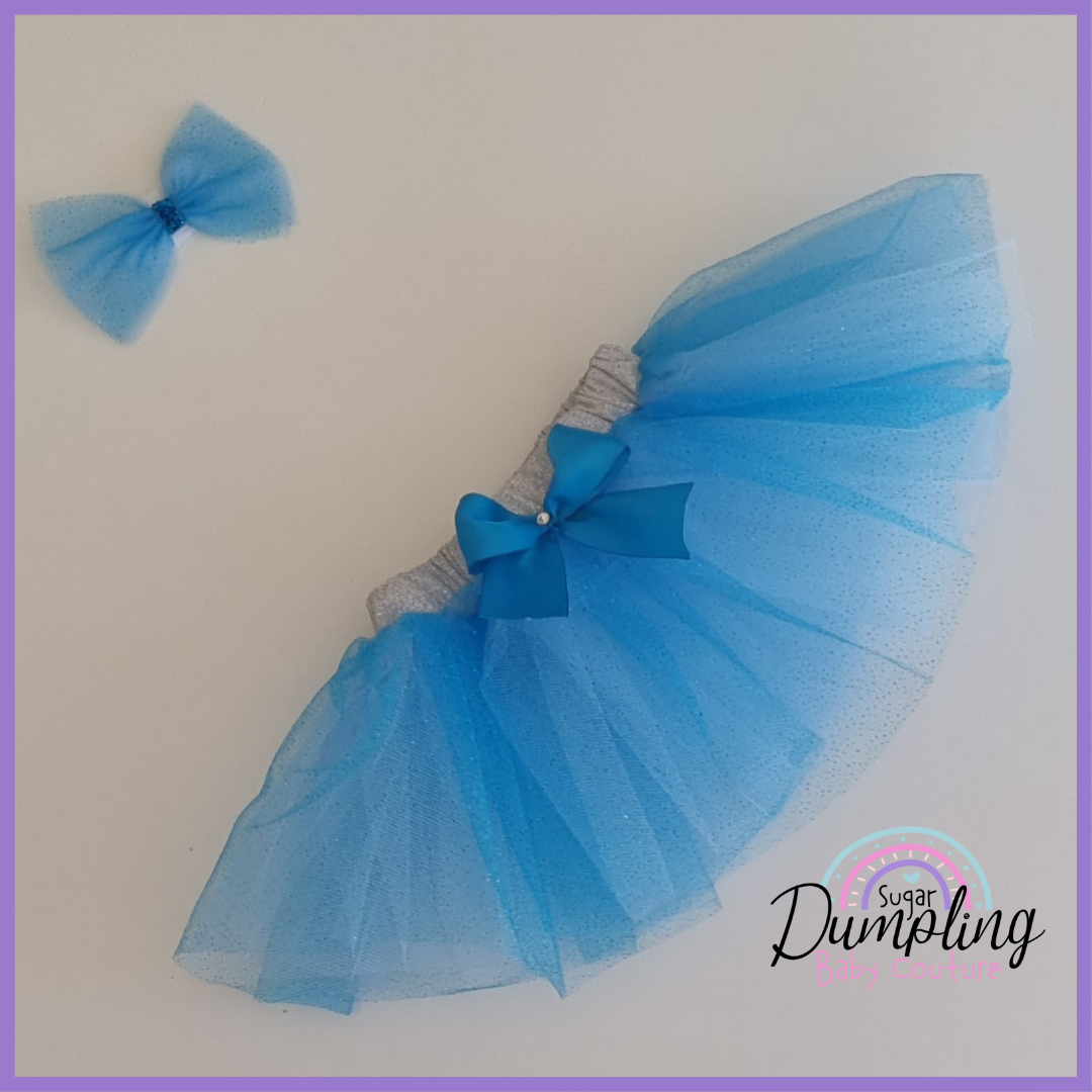 Blue Glitter Tutu & Headband